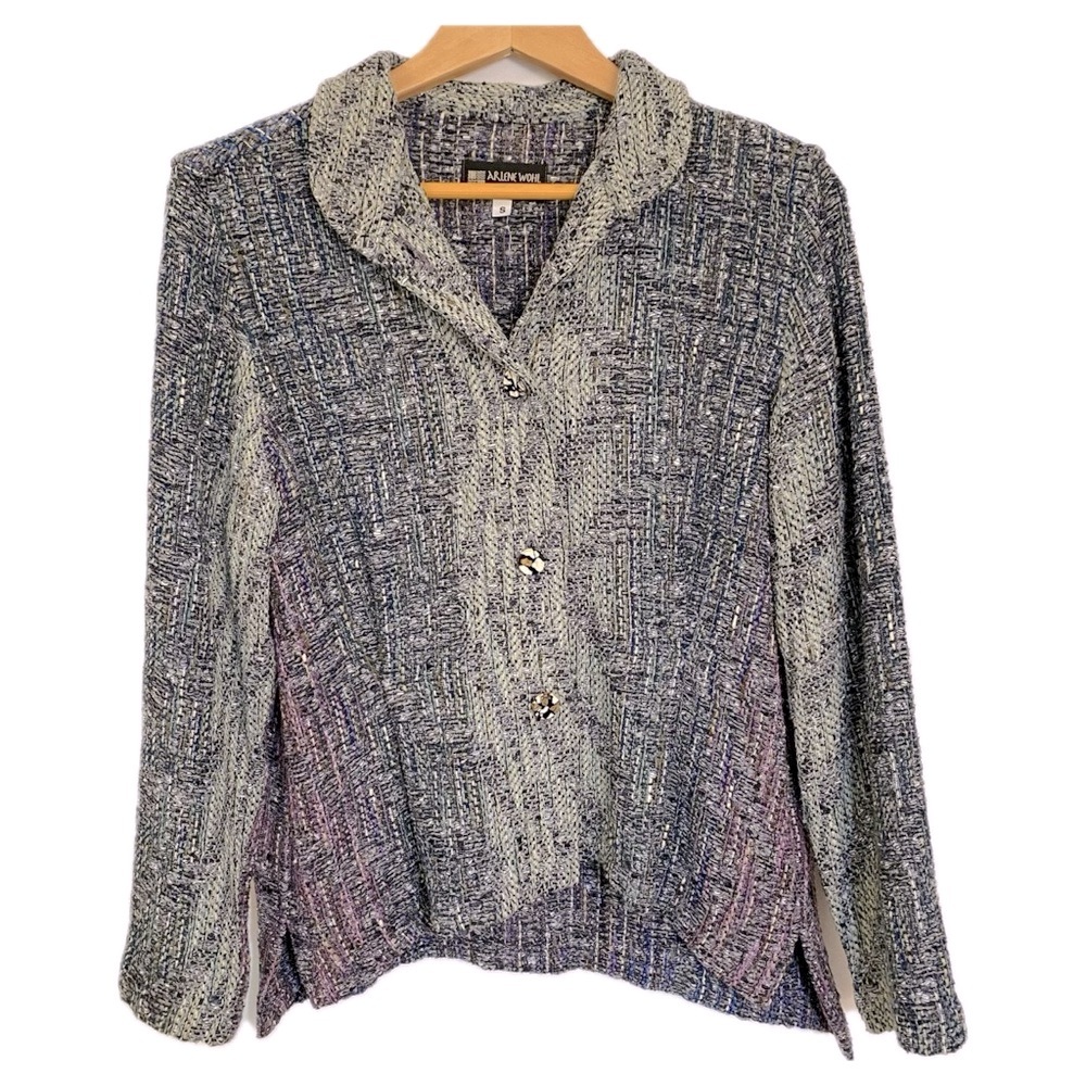 Arlene Wohl One-of-a-kind Designer Handwoven Blazer - Multicolor (Sz S/M)